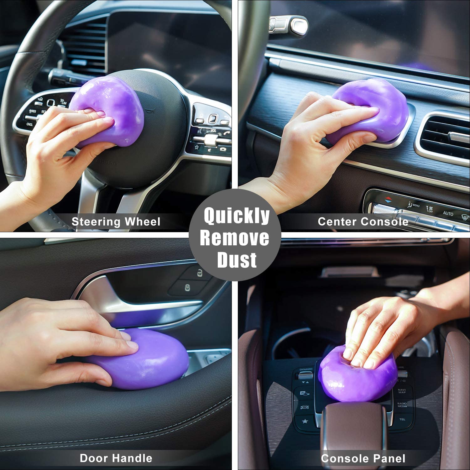 Cleaning Gel for Car Detailing Putty Car Vent Cleaner Dust Cleaning for Cars  and Keyboard Slime Purple - Corotos